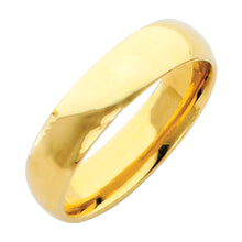 Ioka Jewelry - 14k Solid Yellow Gold 5mm Plain Comfort Fit Wedding Band