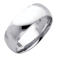 Ioka Jewelry - 14k Solid Yellow Gold 7mm Plain Comfort Fit Wedding Band