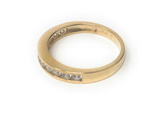 Ioka Jewelry - Womens Solid 3MM Wedding Band Solid 14K Yellow Gold Ring with Cubic Zirconia CZ Stones