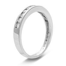 Ioka Jewelry - Womens Solid 3MM Wedding Band Solid 14K Yellow Gold Ring with Cubic Zirconia CZ Stones