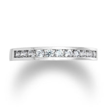 Ioka Jewelry - Womens Solid 3MM Wedding Band Solid 14K Yellow Gold Ring with Cubic Zirconia CZ Stones