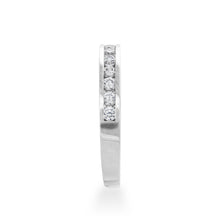 Ioka Jewelry - Womens Solid 3MM Wedding Band Solid 14K Yellow Gold Ring with Cubic Zirconia CZ Stones