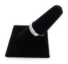 Ioka Jewelry - 14K White Solid Gold Cubic Zirconia CZ Ring Men's Band
