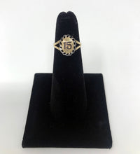 Ioka Jewelry - 14K Tri Color Solid Gold 15 Years Quinceanera Birthday Ring