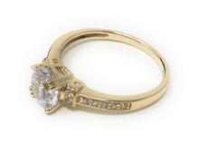 Ioka Jewelry - 14K Solid Gold 1.25 Ct. Round Cut Cubic Zirconia CZ Wedding Engagement Ring