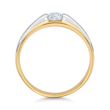 Ioka Jewelry - 14K Two Tone Solid Gold Cubic Zirconia CZ Women's - WEDDING BAND ONLY