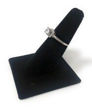 Ioka Jewelry - 14K White Solid Gold 1 Ct. Round Cut Cubic Zirconia Square Pave CZ Wedding Engagement Ring