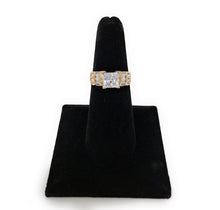 Ioka Jewelry - 14K Yellow Solid Gold 1 Ct. Princess Cut Cubic Zirconia CZ Fancy Wedding Engagement Ring
