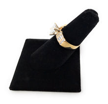 Ioka Jewelry - 14K Yellow Solid Gold 1 Ct. Princess Cut Cubic Zirconia CZ Fancy Wedding Engagement Ring