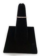 Ioka Jewelry - 14K Rose Solid Gold 1.5MM Cubic Zirconia CZ Half Eternity Women's Wedding Band