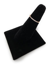 Ioka Jewelry - 14K Rose Solid Gold 1.5MM Cubic Zirconia CZ Half Eternity Women's Wedding Band