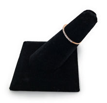 Ioka Jewelry - 14K Rose Solid Gold 1.5MM Cubic Zirconia CZ Half Eternity Women's Wedding Band