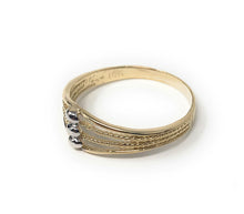 Ioka Jewelry - 14K Two Tone Solid Gold 3 Ball Fancy Ring