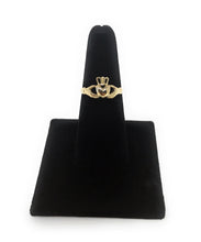 Ioka Jewelry - 14K Yellow Solid Gold Claddagh Heart Ring