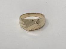 Ioka Jewelry - 14K Yellow Solid Gold Stripped Nugget Ring