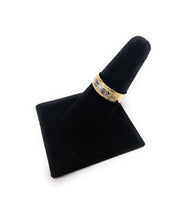 Ioka Jewelry - 14K Two Tone Solid Gold 7mm Women's Wedding Band