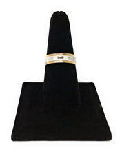 Ioka Jewelry - 14K Two Tone Solid Gold 6mm Diamond Cut Men's Wedding Band