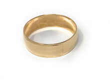 Ioka Jewelry - 14K Yellow Solid Gold 6mm Thin and Simple Milgrain Men's Wedding Band