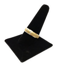Ioka Jewelry - 14K Two Tone Solid Gold 6mm Men's Cubic Zirconia CZ with 3 Crosses Wedding Band