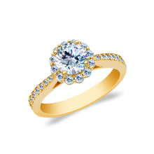 Ioka Jewelry - 14K Yellow OR White Solid Gold 1.25 Ct. Round Cut Cubic Zirconia CZ Wedding Engagement Ring