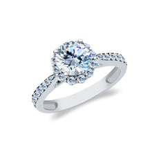 Ioka Jewelry - 14K White Solid Gold 1.25 Ct. Round Cut Cubic Zirconia CZ Wedding Engagement Ring