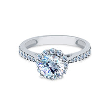 Ioka Jewelry - 14K White Solid Gold 1.25 Ct. Round Cut Cubic Zirconia CZ Wedding Engagement Ring