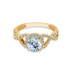 Ioka Jewelry - 14K Yellow OR White Solid Gold 1.25 Ct. Round Cut Cubic Zirconia CZ Wedding Engagement Ring