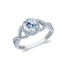 Ioka Jewelry - 14K White Solid Gold 1.25 Ct. Round Cut Cubic Zirconia CZ Wedding Engagement Ring