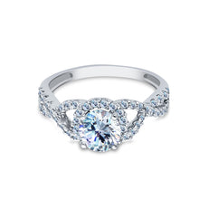 Ioka Jewelry - 14K White Solid Gold 1.25 Ct. Round Cut Cubic Zirconia CZ Wedding Engagement Ring