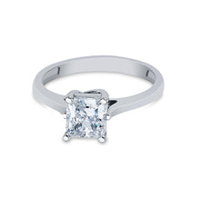 Ioka Jewelry - 14K Solid Gold Princess Cut Cubic Zirconia CZ Wedding Engagement Ring