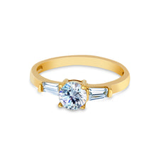Ioka Jewelry - 14K Solid Gold 0.75 Ct. Round Cut Cubic Zirconia CZ Wedding Engagement Ring