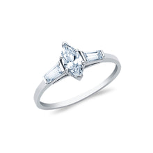 Ioka Jewelry - 14K White Solid Gold 0.75 Ct. Cubic Zirconia CZ Wedding Engagement Ring
