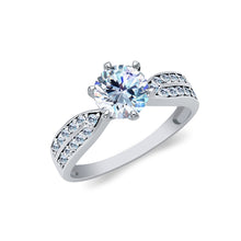 Ioka Jewelry - 14K White Solid Gold 1.25 Ct. Round Cut Solitaire Cubic Zirconia CZ Wedding Engagement Ring