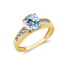 Ioka Jewelry - 14K Solid Gold 1.5 Ct. Round Cut Solitaire Cubic Zirconia CZ Wedding Engagement Ring