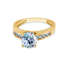 Ioka Jewelry - 14K Solid Gold 1.5 Ct. Round Cut Solitaire Cubic Zirconia CZ Wedding Engagement Ring