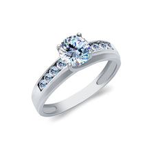Ioka Jewelry - 14K White Solid Gold 1.25 Ct. Round Cut Cubic Zirconia CZ Wedding Engagement Ring