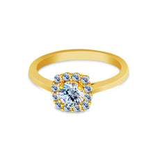 Ioka Jewelry - 14K Solid Gold 1 Ct. Round Cut Cubic Zirconia CZ Wedding Engagement Ring