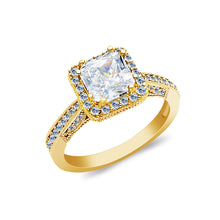 Ioka Jewelry - 14K Solid Gold 1 Ct. Princess Cut Solitaire Cubic Zirconia CZ Wedding Engagement Ring