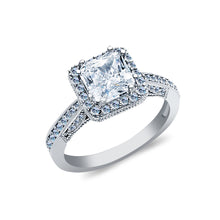 Ioka Jewelry - 14K White Solid Gold 1 Ct. Princess Cut Solitaire Cubic Zirconia CZ Wedding Engagement Ring