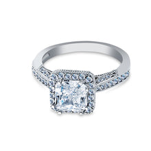 Ioka Jewelry - 14K White Solid Gold 1 Ct. Princess Cut Solitaire Cubic Zirconia CZ Wedding Engagement Ring