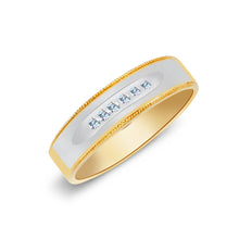 Ioka Jewelry - 14K Two Tone Solid Gold Cubic Zirconia CZ Ring Men's Band