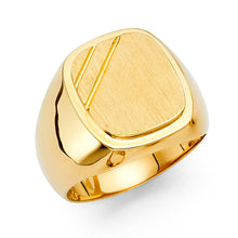 Ioka Jewelry - 14K Yellow Solid Gold 16MM Fancy Men's Ring