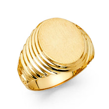 Ioka Jewelry - 14K Yellow Solid Gold 15MM Men's Ring