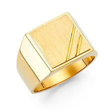 Ioka Jewelry - 14K Yellow Solid Gold 14MM Men's Ring