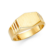 Ioka Jewelry - 14K Yellow Solid Gold 10MM Men's Ring