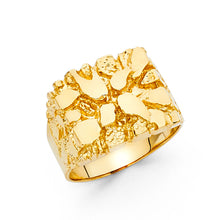 Ioka Jewelry - 14K Yellow Solid Gold 15MM Nugget Men's Ring