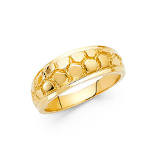 Ioka Jewelry - 14K Yellow Solid Gold 8MM Nugget Men's Ring