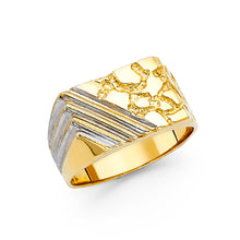 Ioka Jewelry - 14K Yellow Solid Gold 12MM Nugget Men's Ring