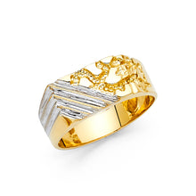 Ioka Jewelry - 14K Yellow Solid Gold 9MM Nugget Men's Ring