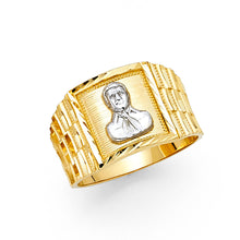 Ioka Jewelry - 14K Yellow Solid Gold 14MM Portrait Men's Ring